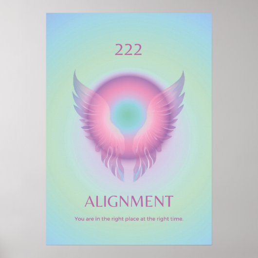 Angel Numéro Aura Poster 222 Alignement (Devant)