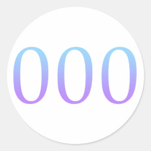 Angel-nummer 000 - Ongevoeligheid Ronde Sticker