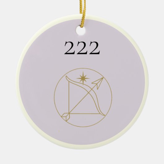 Angel-nummer 222 Keramisch Ornament (Voorkant)