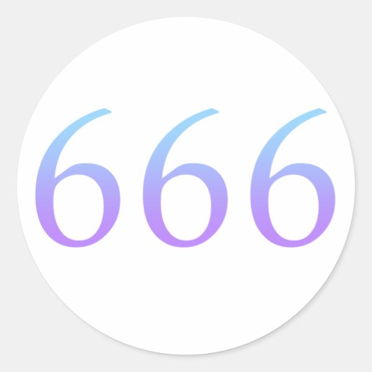 Angel-nummer 666 - Reflect Ronde Sticker (Voorkant)