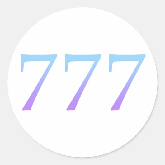 Angel-nummer 777 - Luck Ronde Sticker (Voorkant)