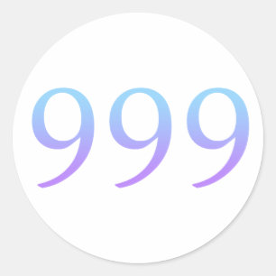 Angel-nummer 999 - Versie Ronde Sticker