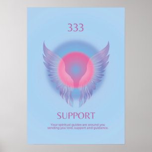 Angel Nummer AURA Poster 333 Ondersteuning