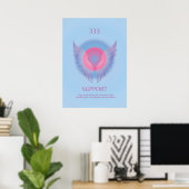 Angel Nummer AURA Poster 333 Ondersteuning (Thuiskantoor)