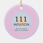 Angel Nummers 111 Intuïtie Keramisch Ornament (Achterkant)