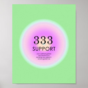 Angel Nummers 333 Betekenis ondersteuning Poster