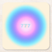 Angel-nummers 777 - Good Fortune Vierkante Kartonnen Onderzetter (Voorkant)