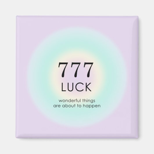 Angel Nummers 777 Luck Magneet (Voorkant)