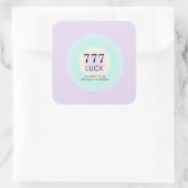 Angel Nummers 777 Luck Vierkante Sticker (Tas)