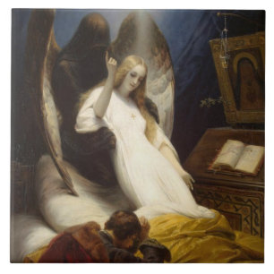 Angel of Death (Going to Heaven) (Horace Vernet) Tegeltje