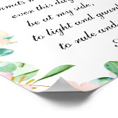 Angel of God Guardian Angel Prayer Pastel Floral Poster (Hoek)