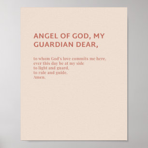 Angel of God Prayer Poster