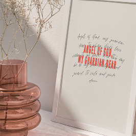 Angel of God Prayer Poster