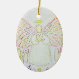 Angel of Hearts Art Holiday Gift Ornamenten