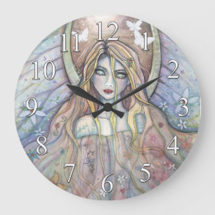 Angel of Hope Fantasy Art Clock Grote Klok