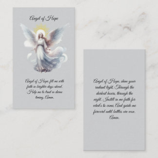 Angel of Hope Gebed Kaart Visitekaartje