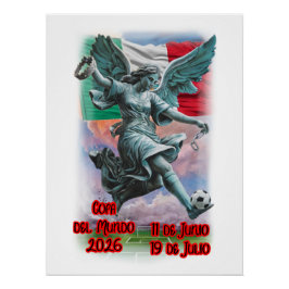 Angel of Independence playing Soccer on a  Perfect Poster