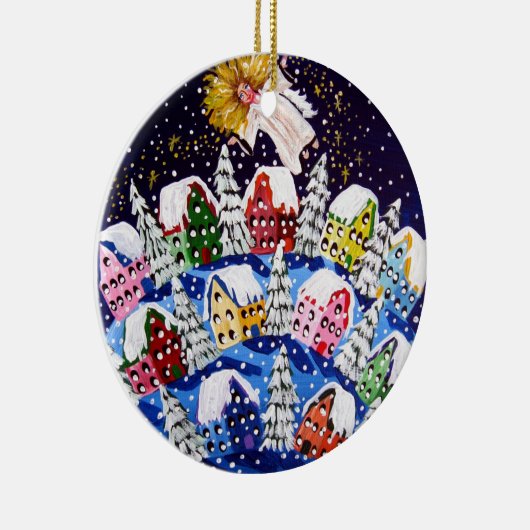 Angel of Joy Round Holiday Ornament (Rechts)