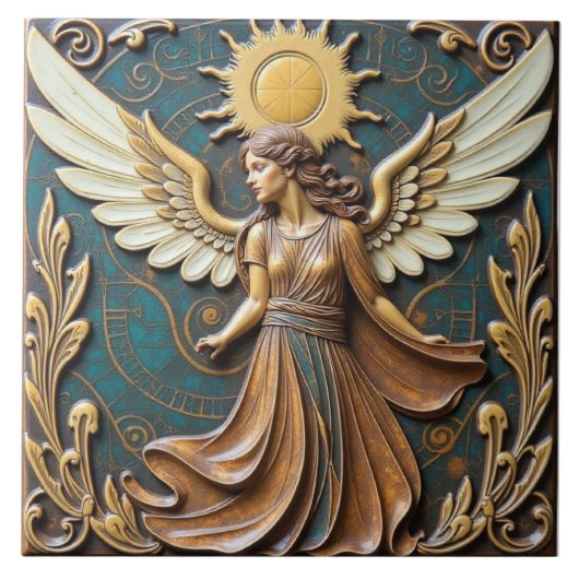 Angel of the Autumn Sun Tegeltje (Voorkant)
