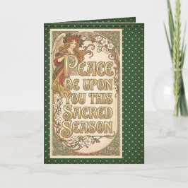Angel of the Sacred Season Folded Greeting Card Kaart