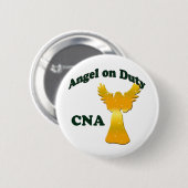 Angel on Duty Ronde Button 5,7 Cm (Voorkant /achterkant)
