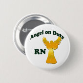 Angel on Duty Ronde Button 5,7 Cm (Voorkant /achterkant)