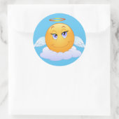 Angel op cloud ronde sticker (Tas)