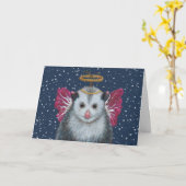 Angel Opie la carte de vacances opossum (Fleur jaune)