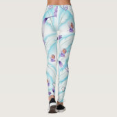 Angel Paarse Hearts Leggings (Achterkant)