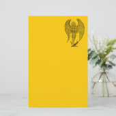 Angel - papeterie design noir et jaune (Debout devant)