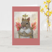 Angel Patsy la carte de voeux d'écureuil (Fleur jaune)