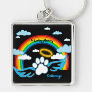 Angel Paws Rainbow Memorial Sleutelhanger