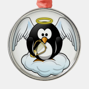 ANGEL PENGUIN METALEN ORNAMENT