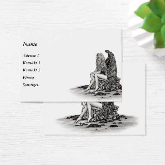 Angel, perdu dans la pensée Carte de visite (Bureau)