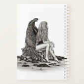 Angel, perdu dans la pensée, noir et blanc Design (Dos)