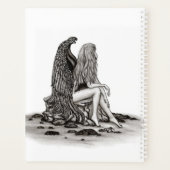 Angel, perdu dans la pensée, noir et blanc Design (Dos)