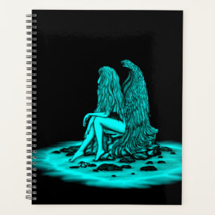 Angel, perdu dans la pensée, noir et vert Design
