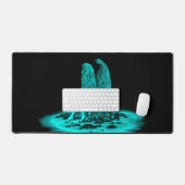 Angel, perdu dans la pensée, noir et vert Design (Clavier et souris)