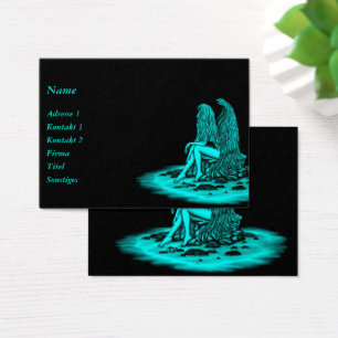 Angel, perdu dans la pensée, noir et vert Design