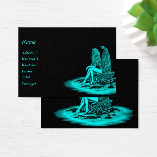 Angel, perdu dans la pensée, noir et vert Design (Bureau)