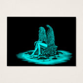 Angel, perdu dans la pensée, noir et vert Design (Dos)