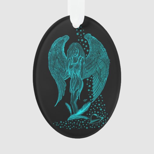Angel perdu en amour, noir et vert Design (devant)