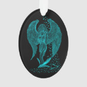Angel perdu en amour, noir et vert Design (dos)
