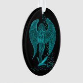 Angel perdu en amour, noir et vert Design (devant)