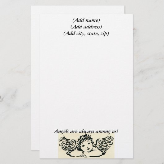 Angel Personalized Briefpapier (Voorkant / Achterkant)