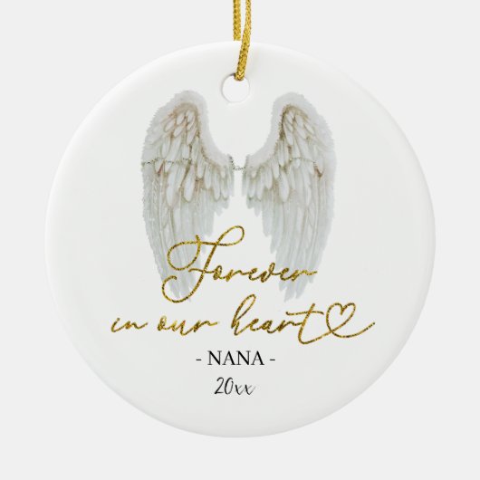 Angel Personalized Memorial Ornament (Voorkant)