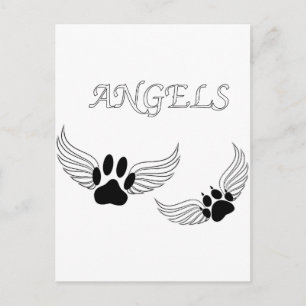 Angel Pet Paws Briefkaart