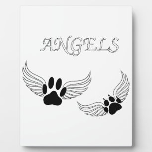 Angel Pet Paws Fotoplaat