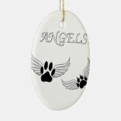 Angel Pet Paws Keramisch Ornament (Rechts)