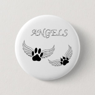 Angel Pet Paws Ronde Button 5,7 Cm